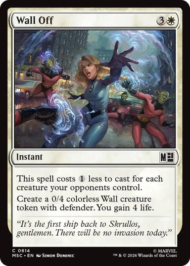 Image for Wall Off (614) (Commander: Marvel Super Heroes) - Magic: The Gathering