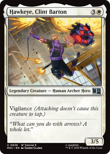 Image for Hawkeye, Clint Barton (0838) (838) (Commander: Marvel Super Heroes) - Magic: The Gathering