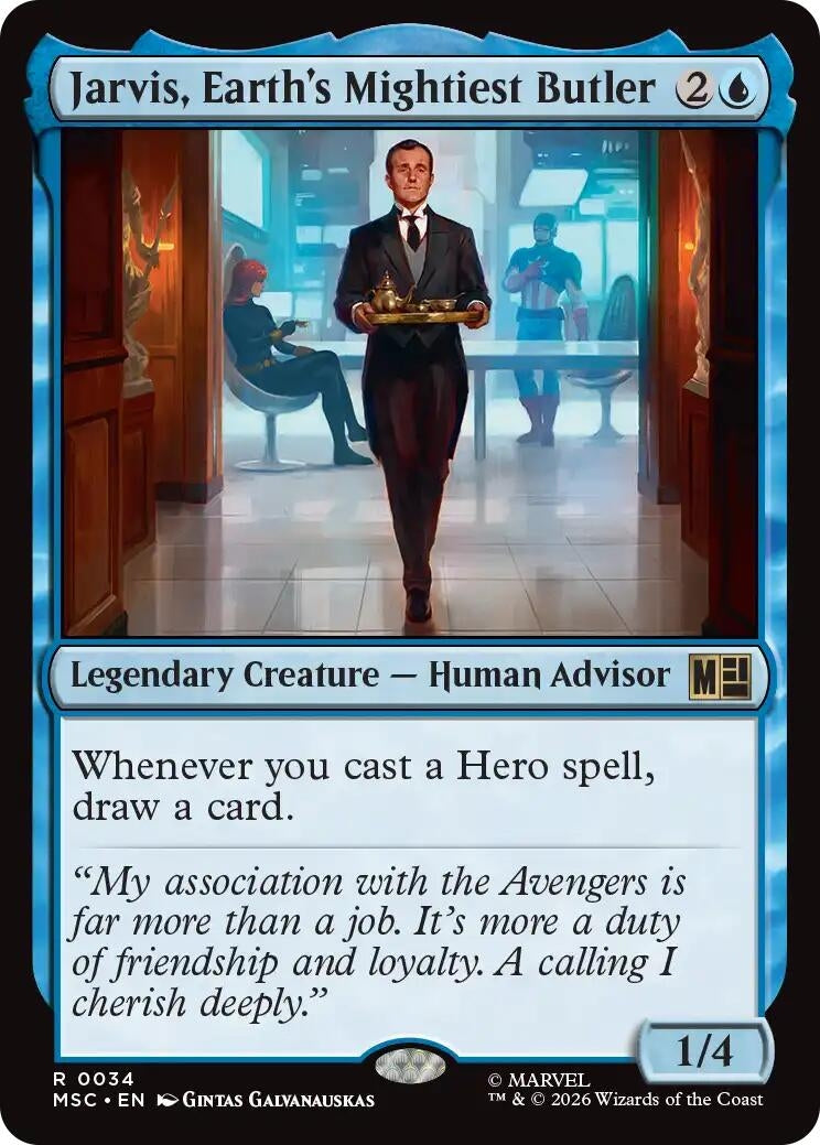 Image for Jarvis, Earth's Mightiest Butler (34) (Commander: Marvel Super Heroes) - Magic: The Gathering