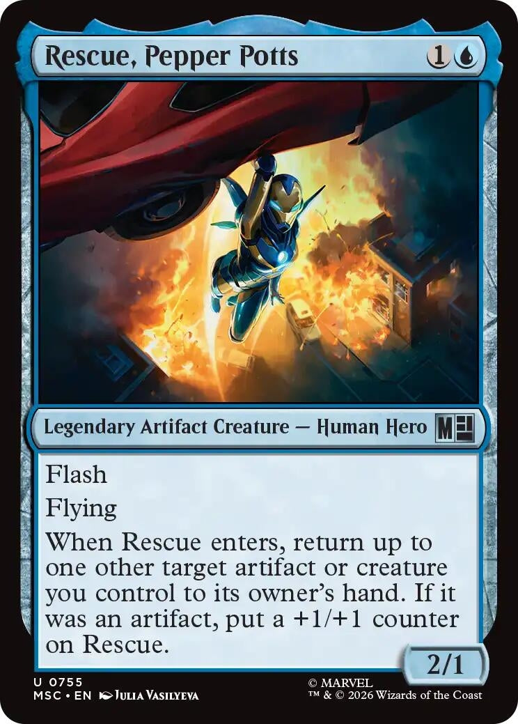 Image for Rescue, Pepper Potts (755) (Commander: Marvel Super Heroes) - Magic: The Gathering