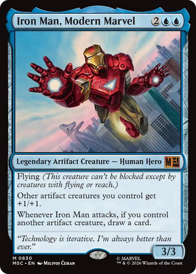 Image for Iron Man, Modern Marvel (830) (Commander: Marvel Super Heroes) - Magic: The Gathering
