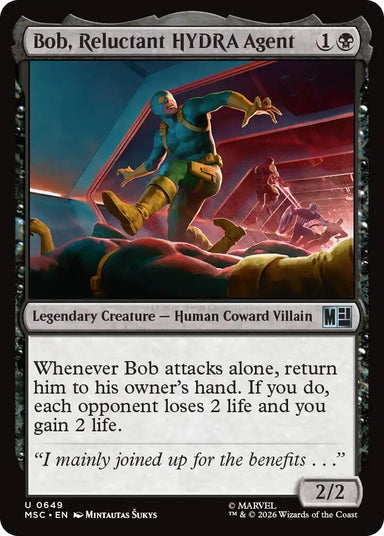 Image for Bob, Reluctant HYDRA Agent (649) (Commander: Marvel Super Heroes) - Magic: The Gathering