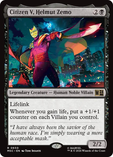 Image for Citizen V, Helmut Zemo (650) (Commander: Marvel Super Heroes) - Magic: The Gathering