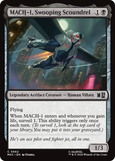 Image for MACH-1, Swooping Scoundrel (662) (Commander: Marvel Super Heroes) - Magic: The Gathering