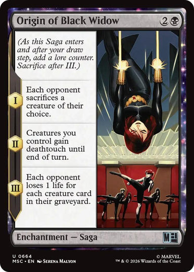Image for Origin of Black Widow (664) (Commander: Marvel Super Heroes) - Magic: The Gathering