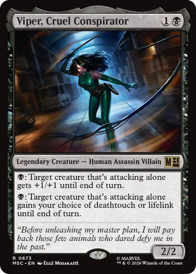 Image for Viper, Cruel Conspirator (673) (Commander: Marvel Super Heroes) - Magic: The Gathering