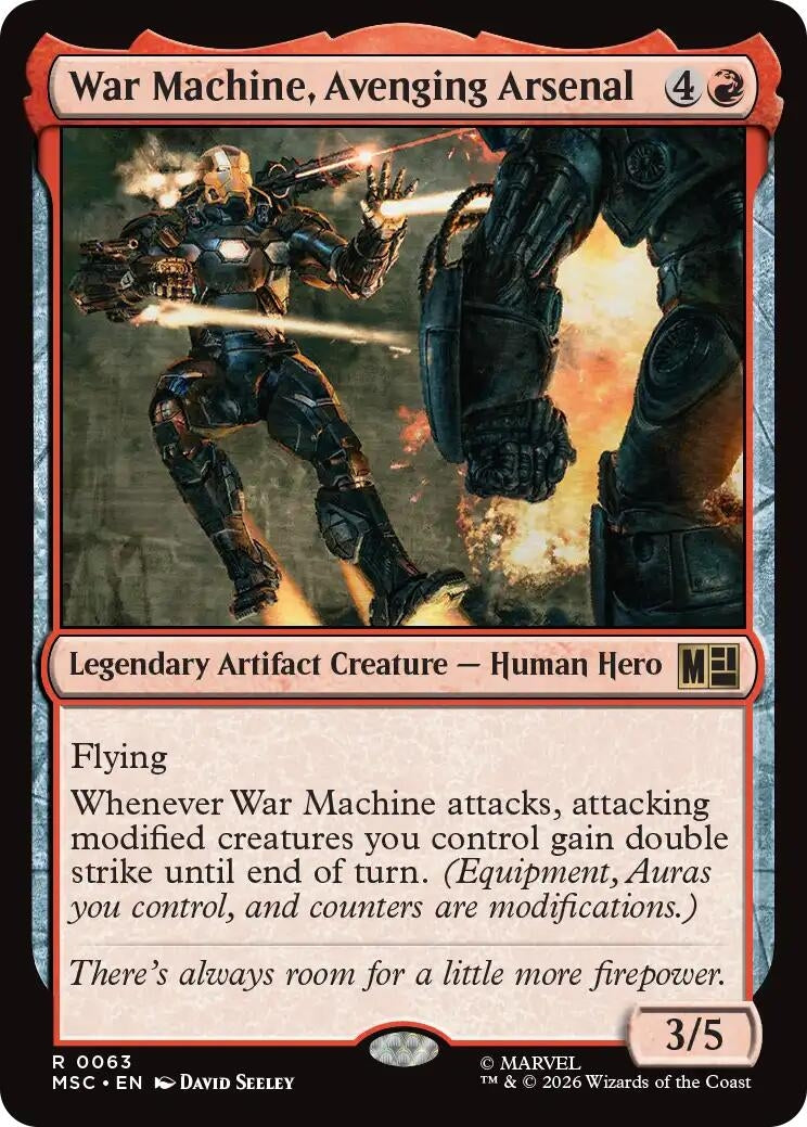 Image for War Machine, Avenging Arsenal (63) (Commander: Marvel Super Heroes) - Magic: The Gathering