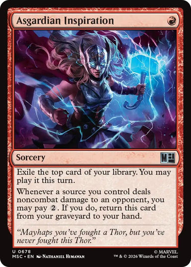 Image for Asgardian Inspiration (678) (Commander: Marvel Super Heroes) - Magic: The Gathering