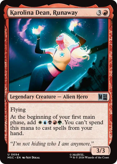 Image for Karolina Dean, Runaway (694) (Commander: Marvel Super Heroes) - Magic: The Gathering
