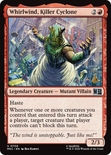 Image for Whirlwind, Killer Cyclone (709) (Commander: Marvel Super Heroes) - Magic: The Gathering