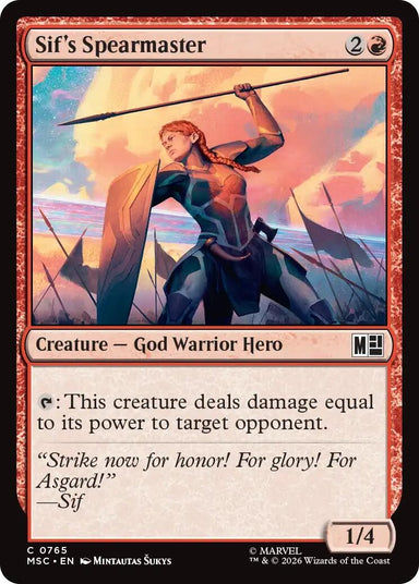 Image for Sif's Spearmaster (765) (Commander: Marvel Super Heroes) - Magic: The Gathering