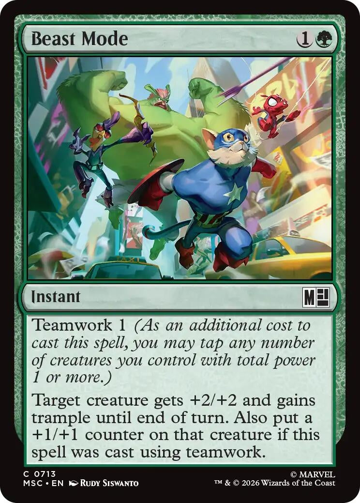 Image for Beast Mode (713) (Commander: Marvel Super Heroes) - Magic: The Gathering