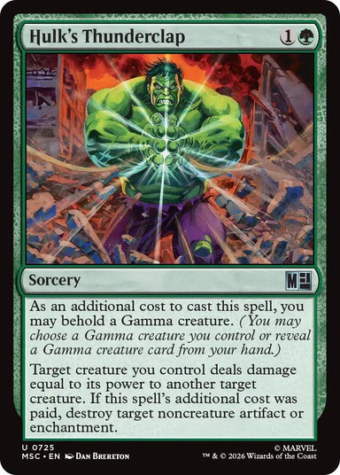 Image for Hulk's Thunderclap (725) (Commander: Marvel Super Heroes) - Magic: The Gathering