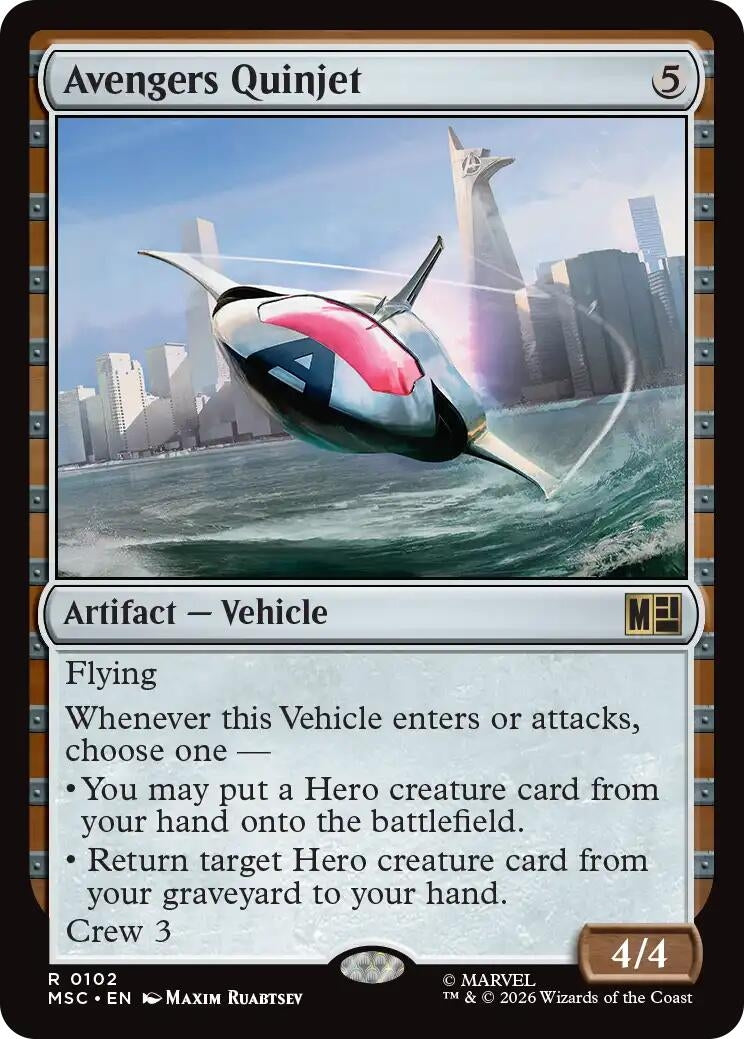 Image for Avengers Quinjet (102) (Commander: Marvel Super Heroes) - Magic: The Gathering