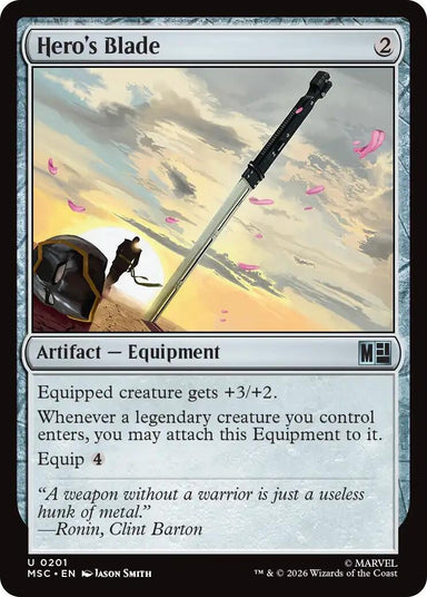 Image for Hero's Blade (201) (Commander: Marvel Super Heroes) - Magic: The Gathering