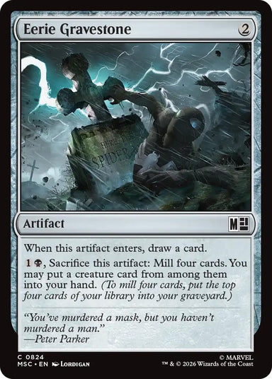 Image for Eerie Gravestone (824) (Commander: Marvel Super Heroes) - Magic: The Gathering
