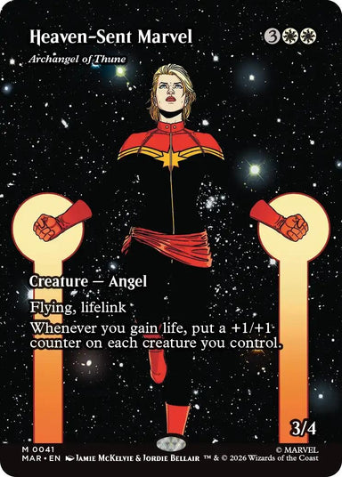 Image for Heaven-Sent Marvel - Archangel of Thune (Borderless) (41) (Marvel Universe Eternal-Legal) - Magic: The Gathering