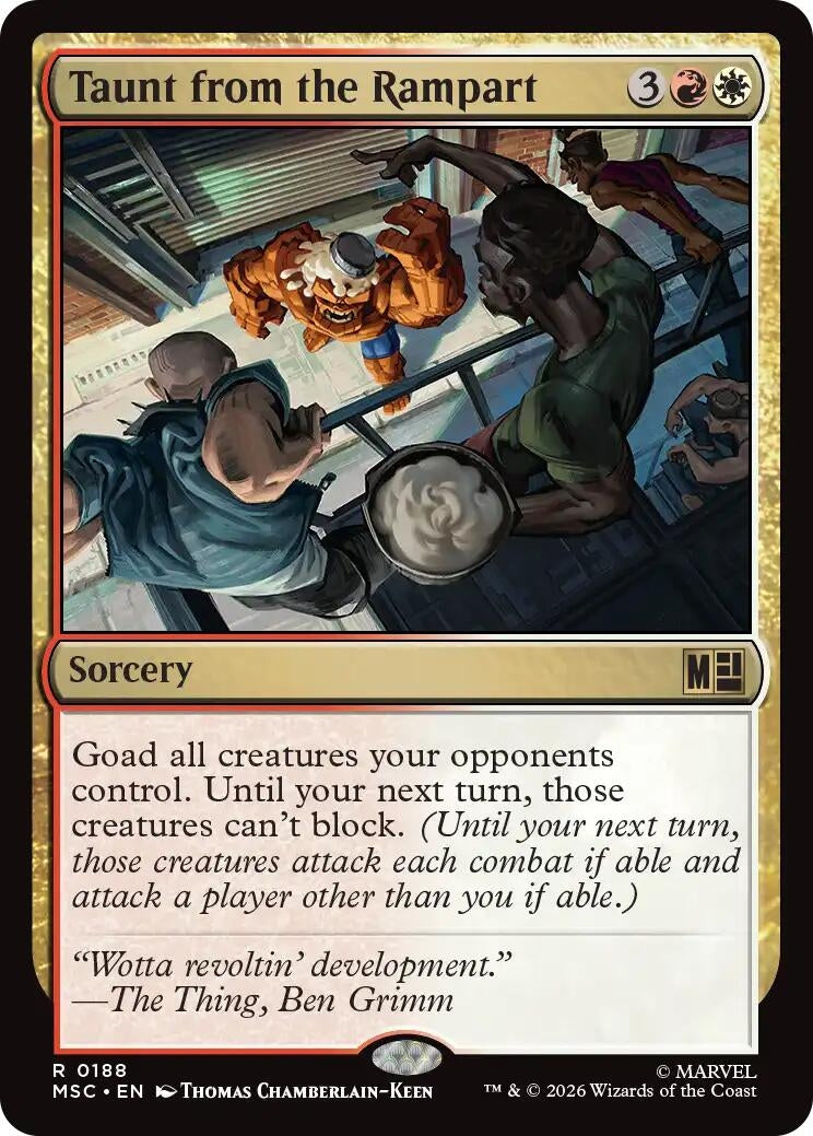 Image for Taunt from the Rampart (188) (Commander: Marvel Super Heroes) - Magic: The Gathering