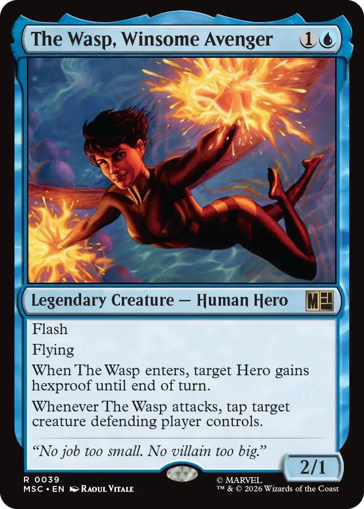 Image for The Wasp, Winsome Avenger (Surge Foil) (39) (Commander: Marvel Super Heroes) - Magic: The Gathering