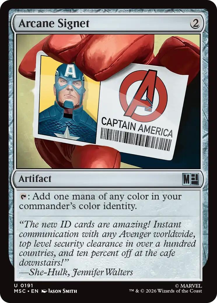 Image for Arcane Signet (0191) (Surge Foil) (191) (Commander: Marvel Super Heroes) - Magic: The Gathering