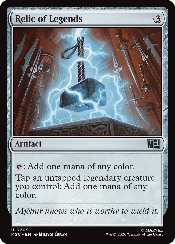 Image for Relic of Legends (Surge Foil) (209) (Commander: Marvel Super Heroes) - Magic: The Gathering