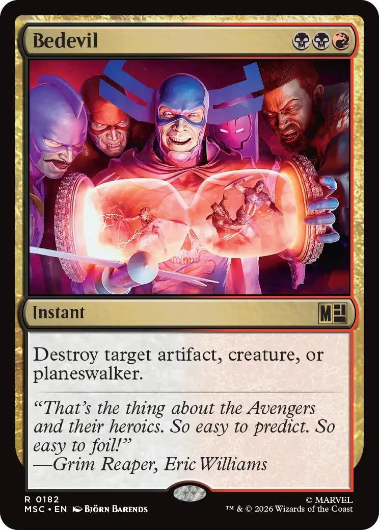 Image for Bedevil (Surge Foil) (182) (Commander: Marvel Super Heroes) - Magic: The Gathering