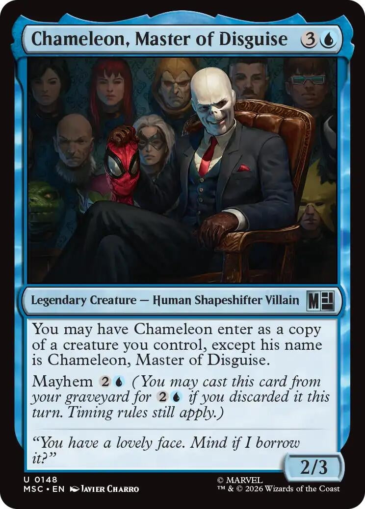 Image for Chameleon, Master of Disguise (Surge Foil) (148) (Commander: Marvel Super Heroes) - Magic: The Gathering