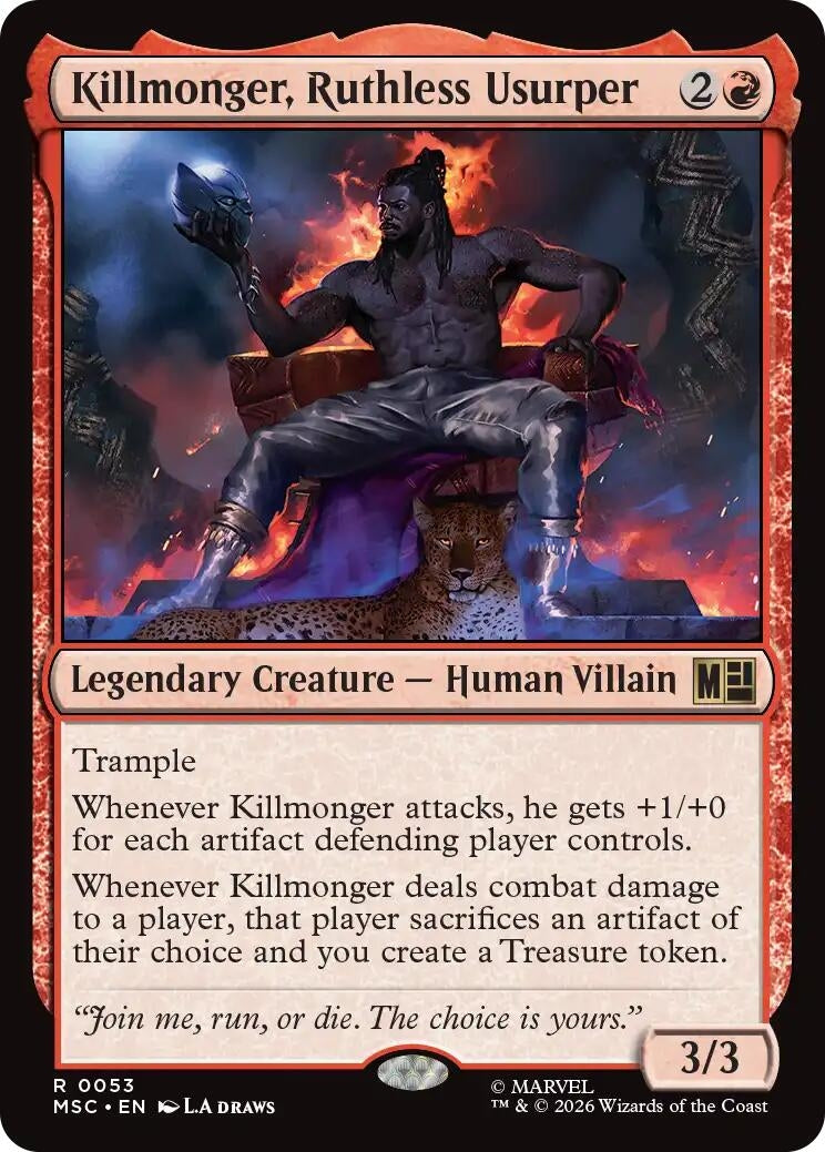 Image for Killmonger, Ruthless Usurper (Surge Foil) (53) (Commander: Marvel Super Heroes) - Magic: The Gathering