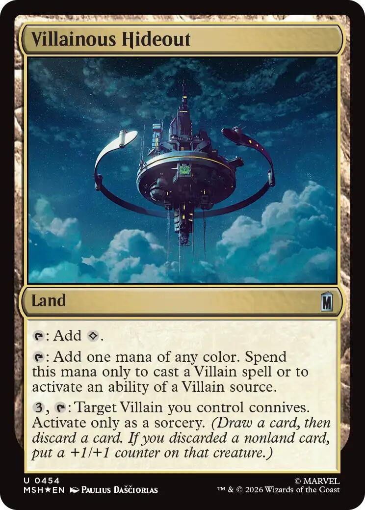 Image for Villainous Hideout (Surge Foil) (454) (Marvel Super Heroes) - Magic: The Gathering