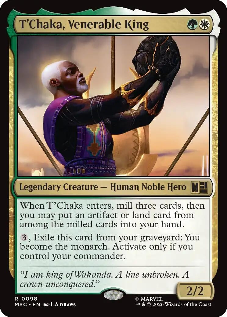 Image for T'Chaka, Venerable King (98) (Commander: Marvel Super Heroes) - Magic: The Gathering