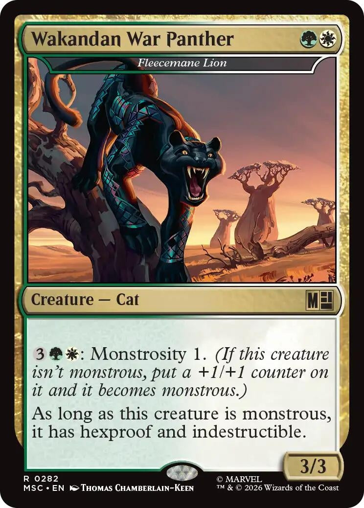 Image for Wakandan War Panther - Fleecemane Lion (282) (Commander: Marvel Super Heroes) - Magic: The Gathering