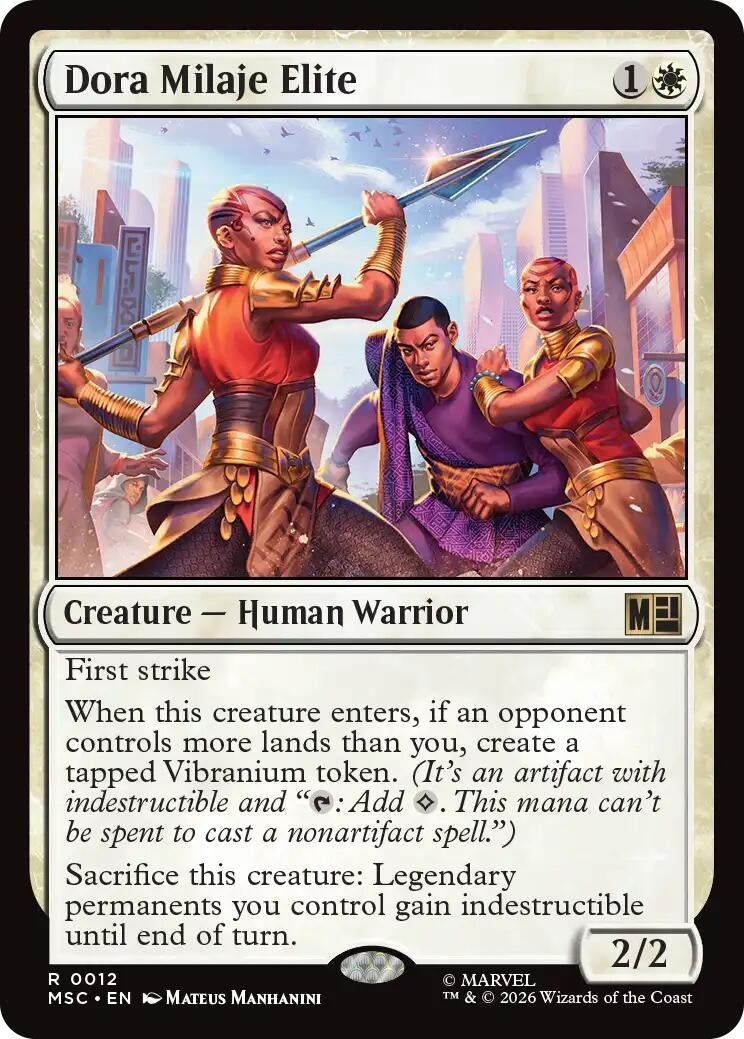 Image for Dora Milaje Elite (Surge Foil) (12) (Commander: Marvel Super Heroes) - Magic: The Gathering