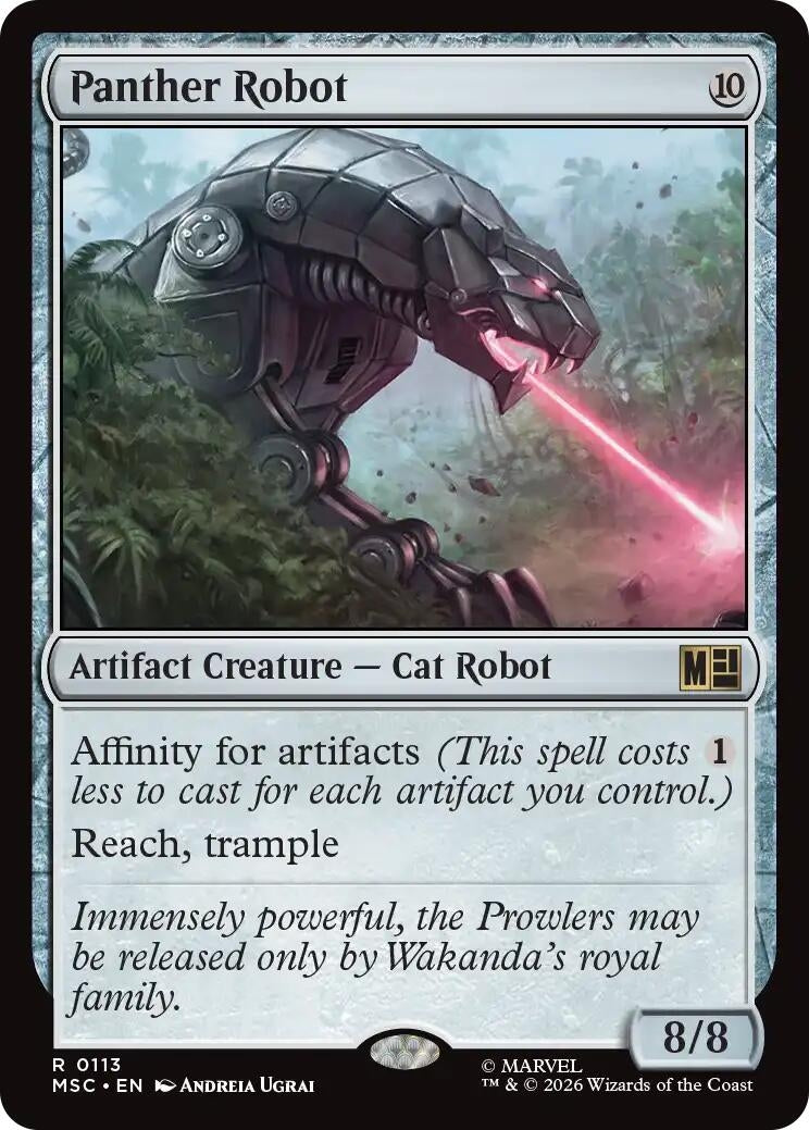 Image for Panther Robot (Surge Foil) (113) (Commander: Marvel Super Heroes) - Magic: The Gathering