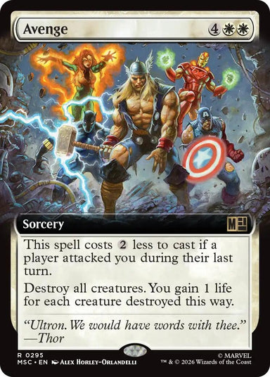 Image for Avenge (Extended Art) (295) (Commander: Marvel Super Heroes) - Magic: The Gathering