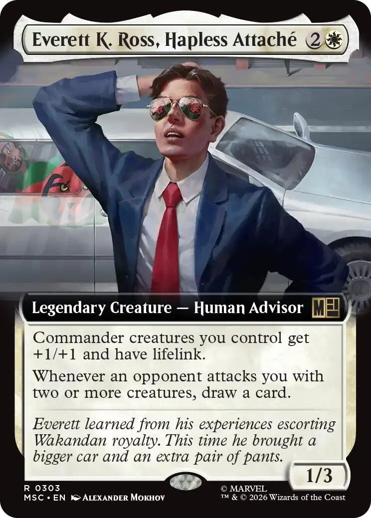 Image for Everett K. Ross, Hapless Attache (Extended Art) (303) (Commander: Marvel Super Heroes) - Magic: The Gathering
