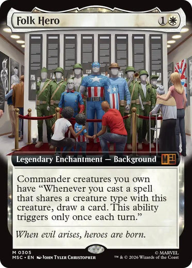 Image for Folk Hero (Extended Art) (305) (Commander: Marvel Super Heroes) - Magic: The Gathering