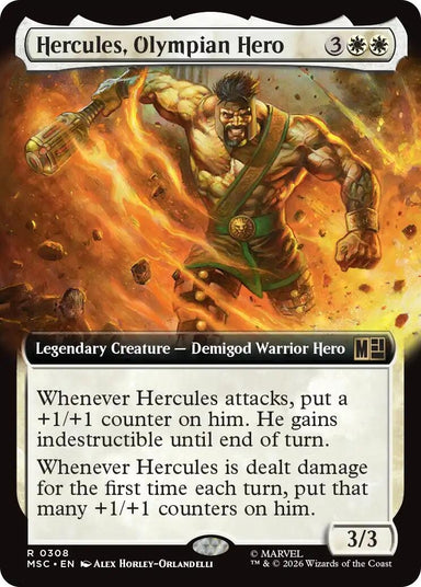 Image for Hercules, Olympian Hero (Extended Art) (308) (Commander: Marvel Super Heroes) - Magic: The Gathering