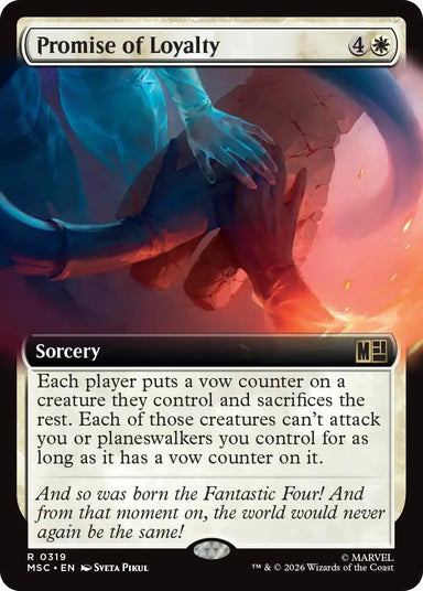 Image for Promise of Loyalty (Extended Art) (319) (Commander: Marvel Super Heroes) - Magic: The Gathering