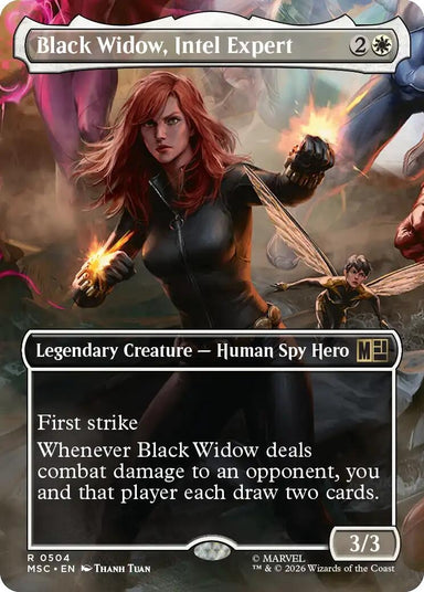Image for Black Widow, Intel Expert (Borderless) (504) (Commander: Marvel Super Heroes) - Magic: The Gathering