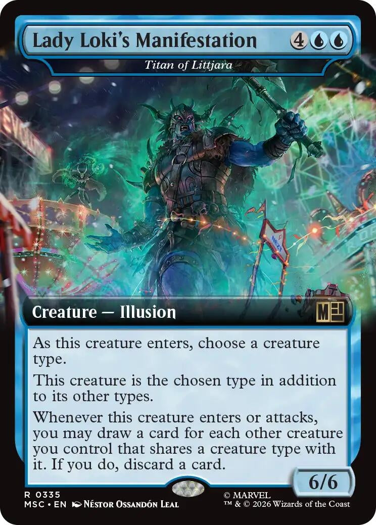 Image for Lady Loki's Manifestation - Titan of Littjara (Extended Art) (335) (Commander: Marvel Super Heroes) - Magic: The Gathering