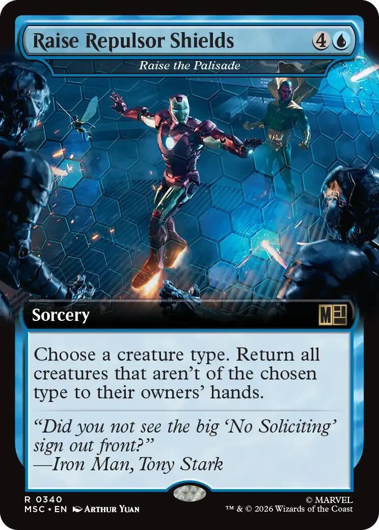 Image for Raise Repulsor Shields - Raise the Palisade (Extended Art) (340) (Commander: Marvel Super Heroes) - Magic: The Gathering