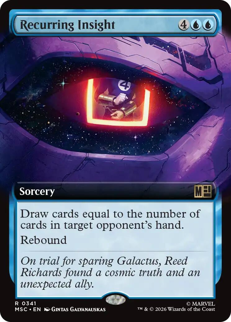 Image for Recurring Insight (Extended Art) (341) (Commander: Marvel Super Heroes) - Magic: The Gathering