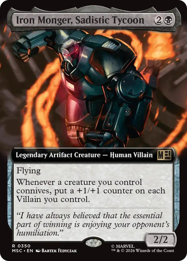 Image for Iron Monger, Sadistic Tycoon (Extended Art) (350) (Commander: Marvel Super Heroes) - Magic: The Gathering
