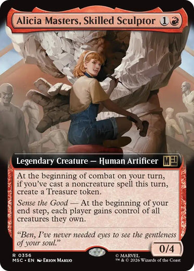 Image for Alicia Masters, Skilled Sculptor (Extended Art) (356) (Commander: Marvel Super Heroes) - Magic: The Gathering