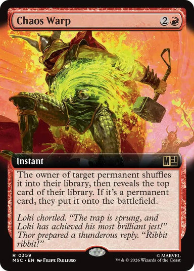 Image for Chaos Warp (Extended Art) (359) (Commander: Marvel Super Heroes) - Magic: The Gathering
