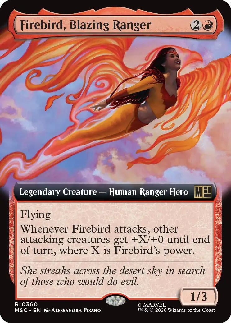 Image for Firebird, Blazing Ranger (Extended Art) (360) (Commander: Marvel Super Heroes) - Magic: The Gathering