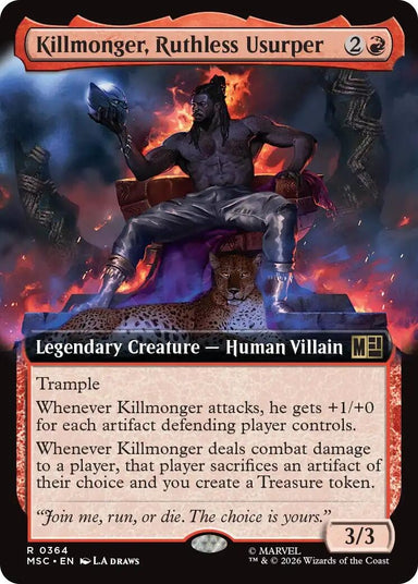 Image for Killmonger, Ruthless Usurper (Extended Art) (364) (Commander: Marvel Super Heroes) - Magic: The Gathering