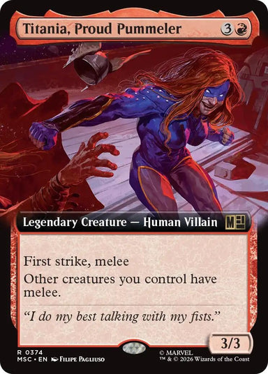 Image for Titania, Proud Pummeler (Extended Art) (374) (Commander: Marvel Super Heroes) - Magic: The Gathering