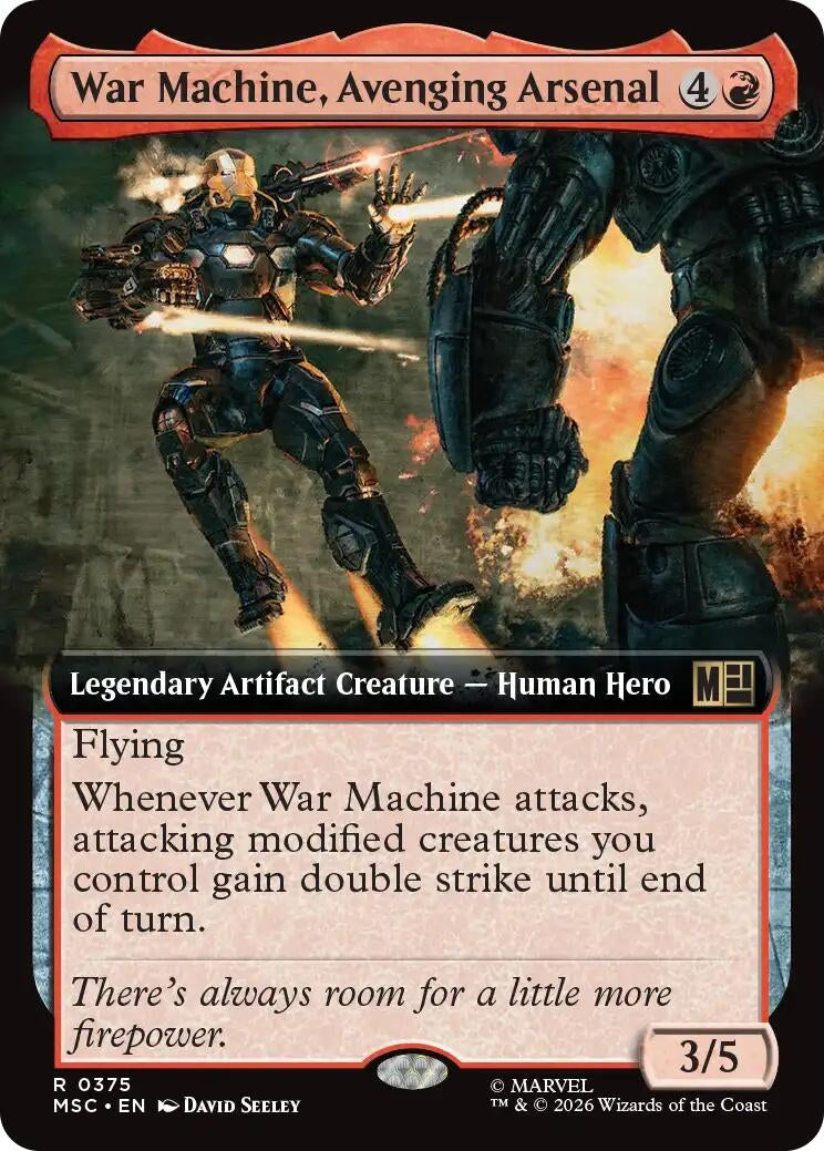 Image for War Machine, Avenging Arsenal (Extended Art) (375) (Commander: Marvel Super Heroes) - Magic: The Gathering