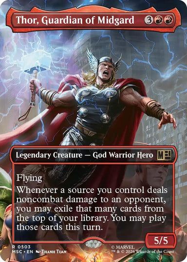 Image for Thor, Guardian of Midgard (Borderless) (503) (Commander: Marvel Super Heroes) - Magic: The Gathering